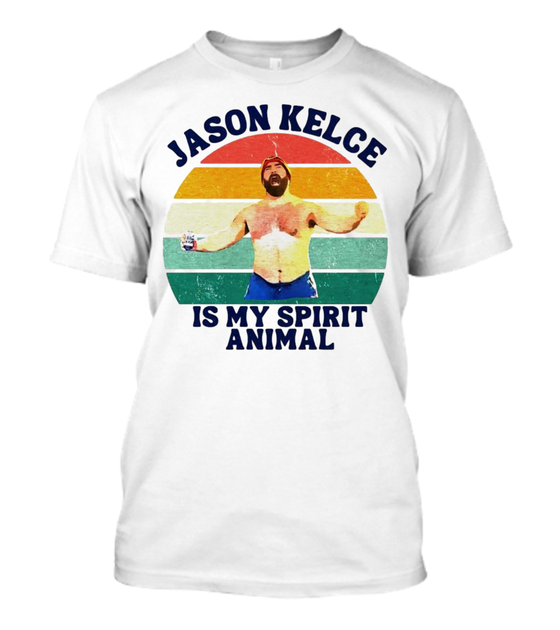 Jason Kelce Is My Spirit Animal Vintage Retro T-Shirt
