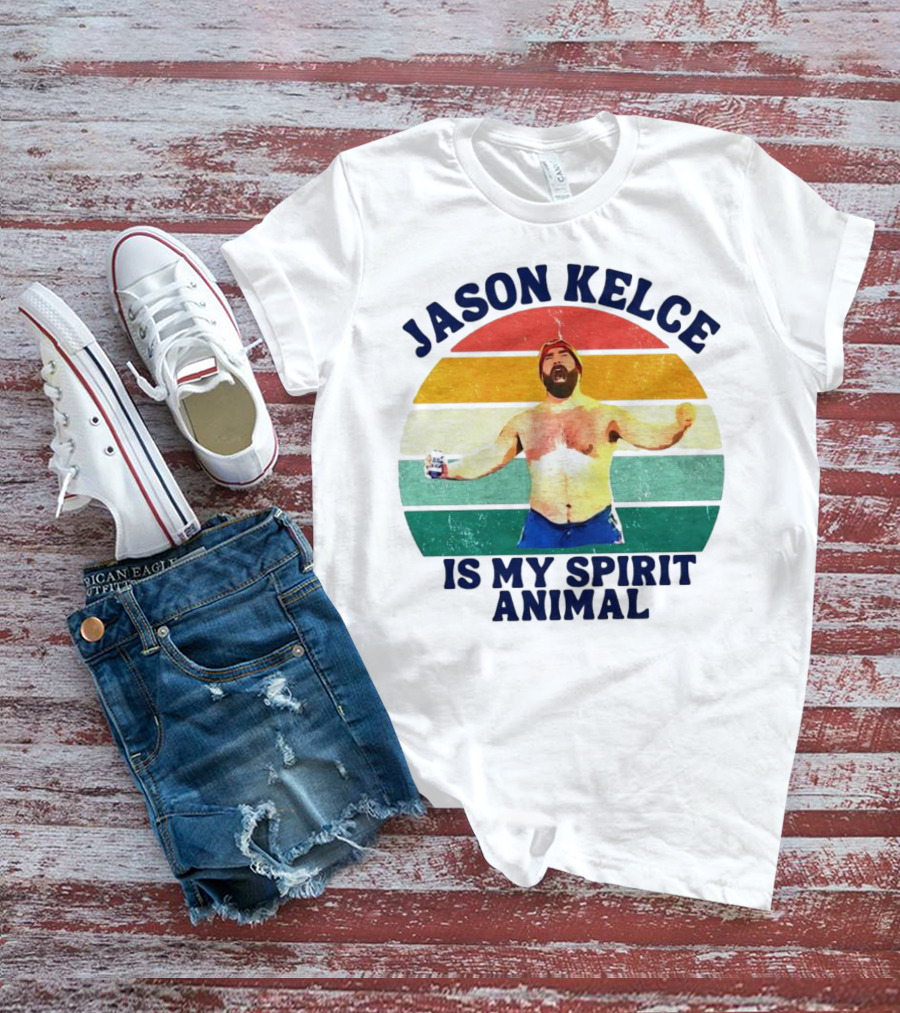 Jason Kelce Is My Spirit Animal Vintage Retro T-Shirt