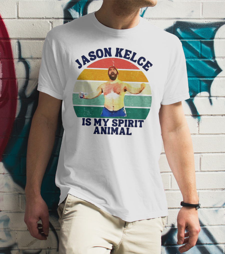Jason Kelce Is My Spirit Animal Vintage Retro T-Shirt