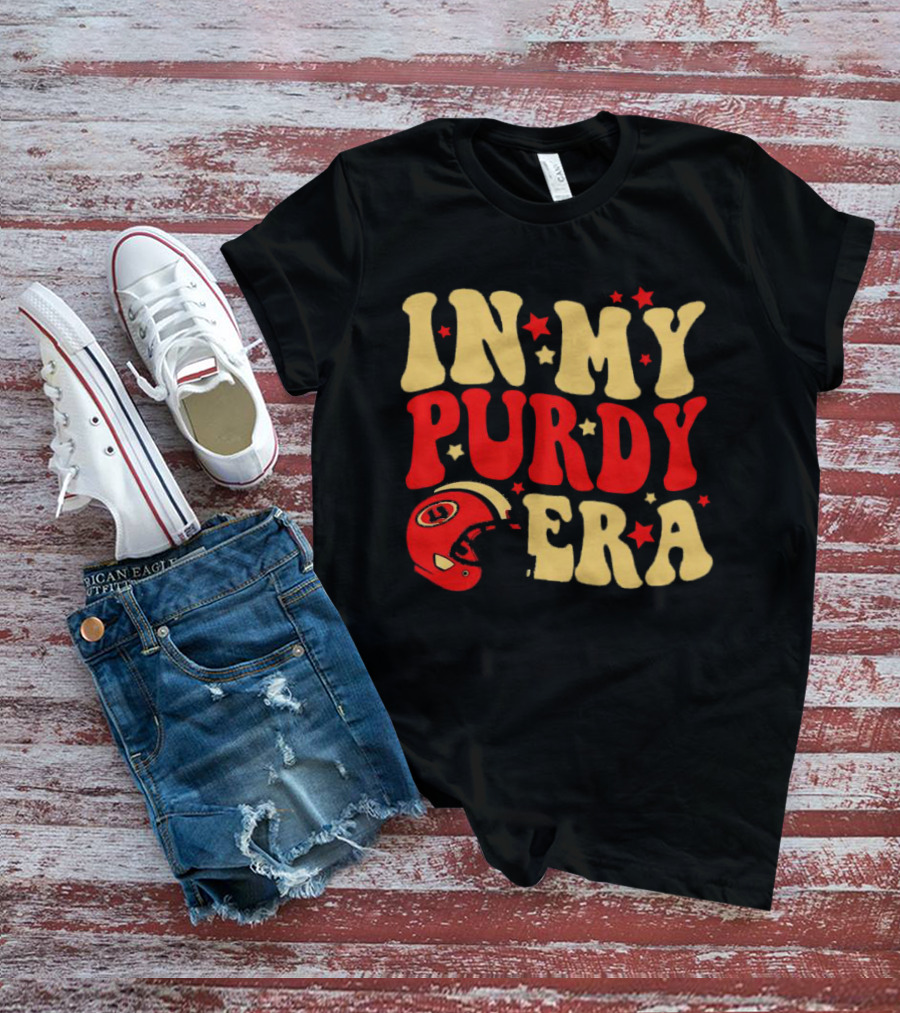 San Francisco 49ers In My Purdy Era Football Helmet Stars T-Shirt