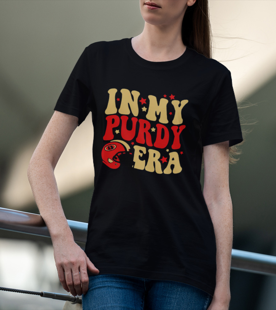 San Francisco 49ers In My Purdy Era Football Helmet Stars T-Shirt