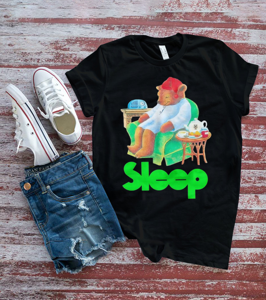 Sleep Tea Bear Radio Chair Cozy Time T-Shirt