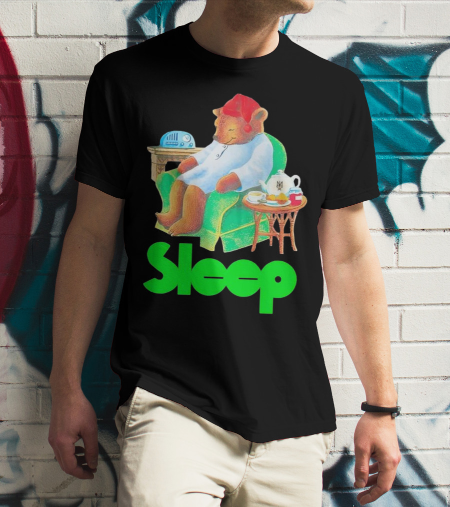Sleep Tea Bear Radio Chair Cozy Time T-Shirt