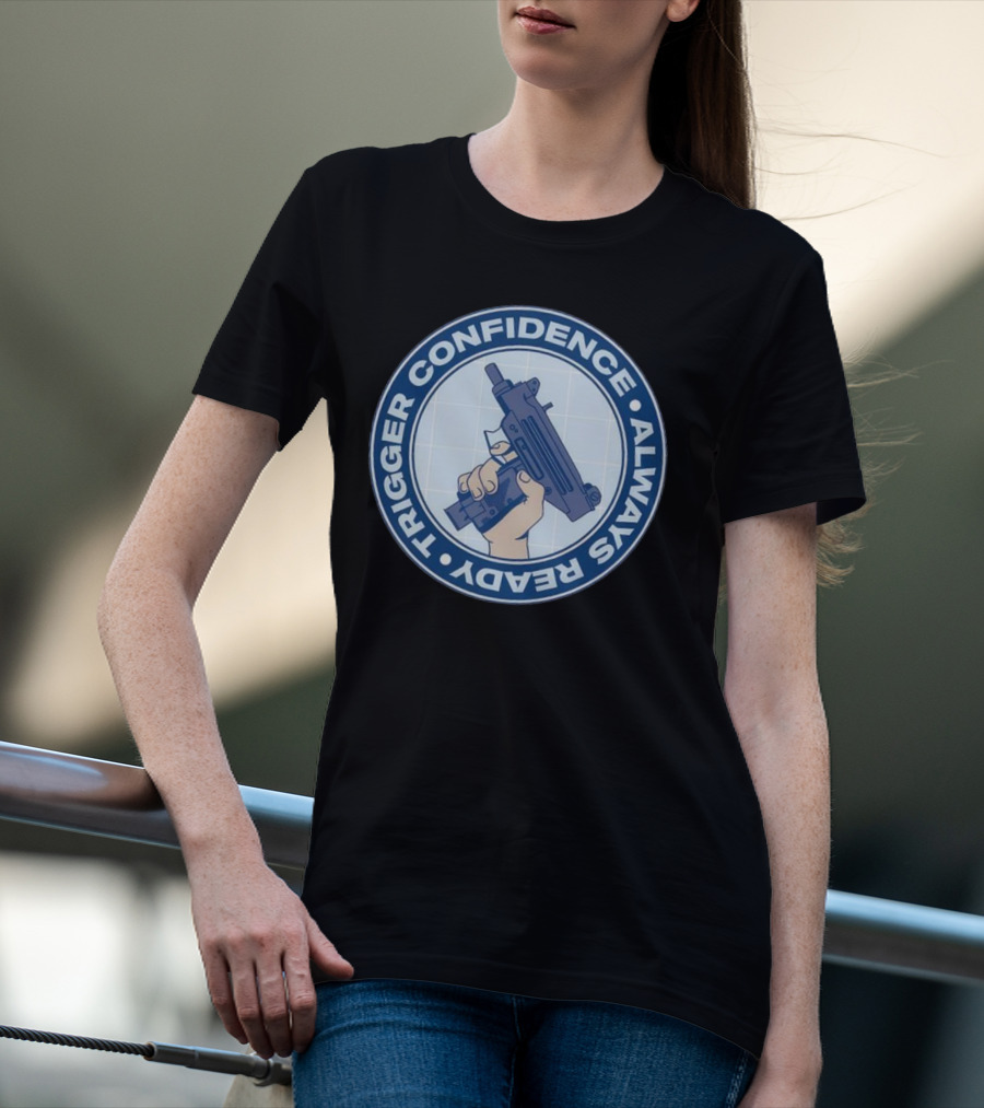 Fudd Busters Trigger Confidence Always Ready Handgun Emblem T-Shirt