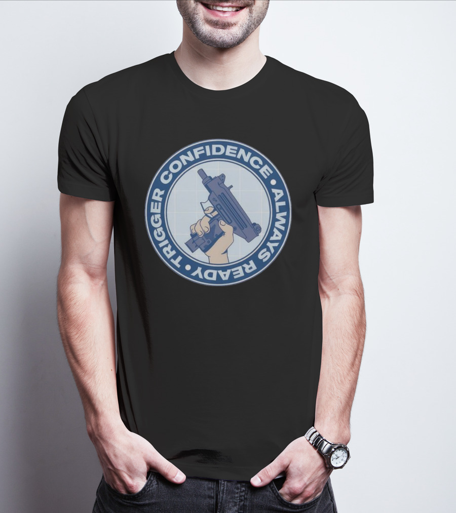 Fudd Busters Trigger Confidence Always Ready Handgun Emblem T-Shirt