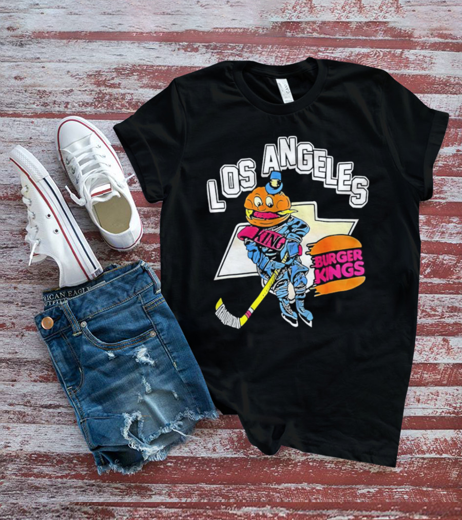 Los Angeles Burger Kings Hockey Comic Mascot T-Shirt