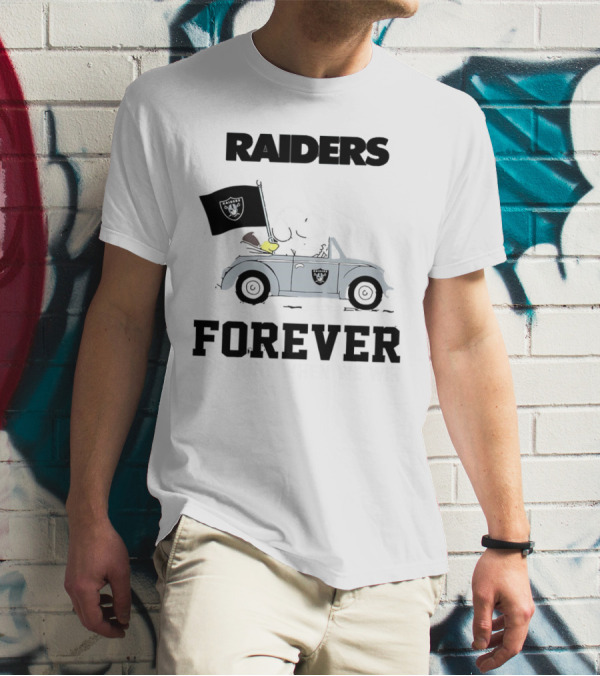 Raiders Forever Not Just When We Win Snoopy Woodstock Car T-Shirt