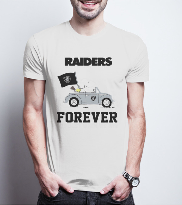 Raiders Forever Not Just When We Win Snoopy Woodstock Car T-Shirt