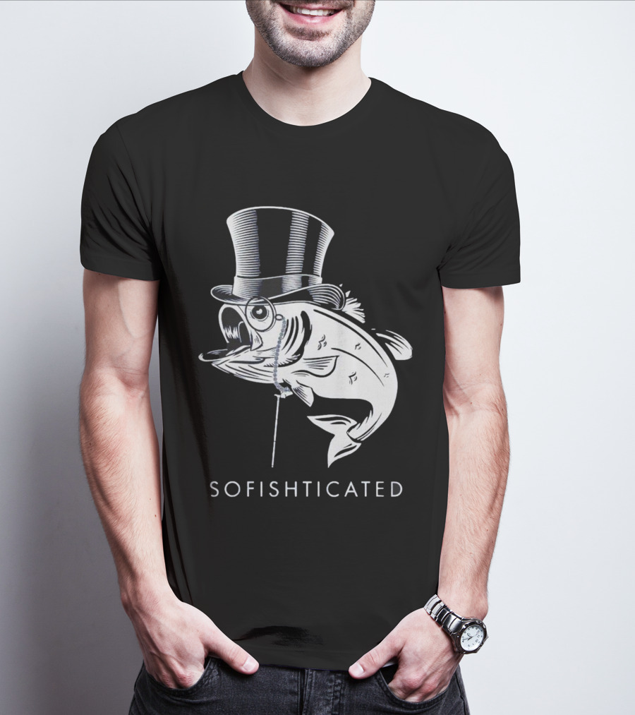 Sofishticated Fish In Top Hat And Monocle T-Shirt