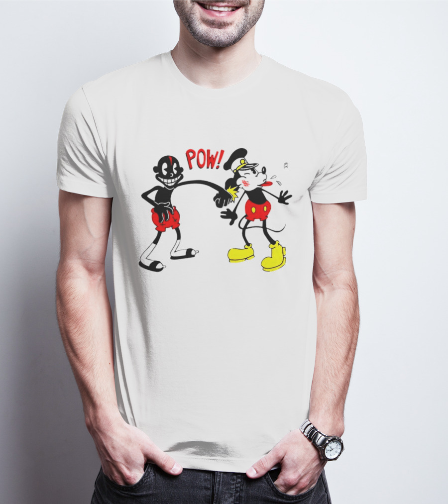 Lil Darkie Pow Punch Black And Red Character With Yellow Boots T-Shirt