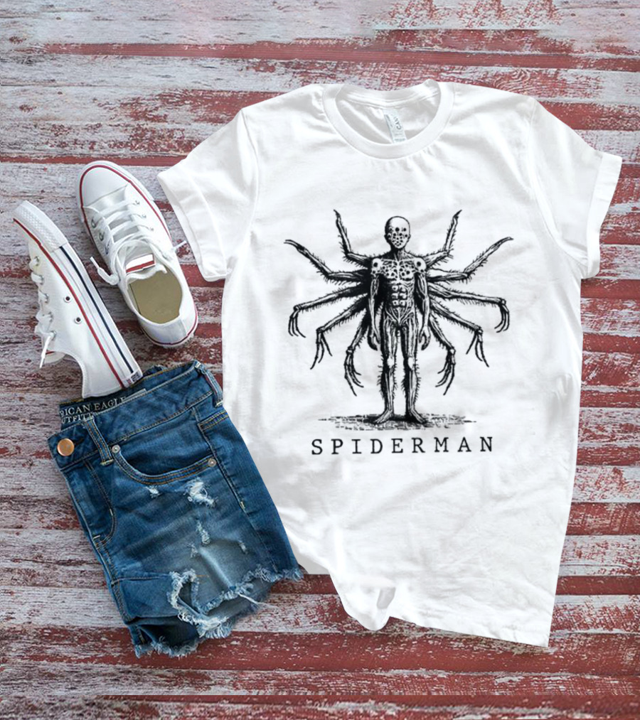 Vintage Spiderman Skeleton Arachnid Hybrid T-Shirt
