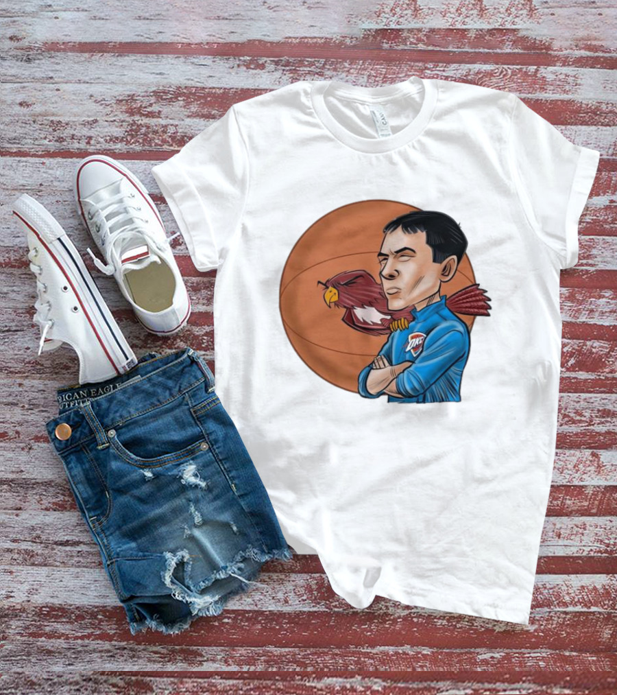 Mark Daigneault OKC Thunder Red-Tailed Hawk Eyes Basketball T-Shirt