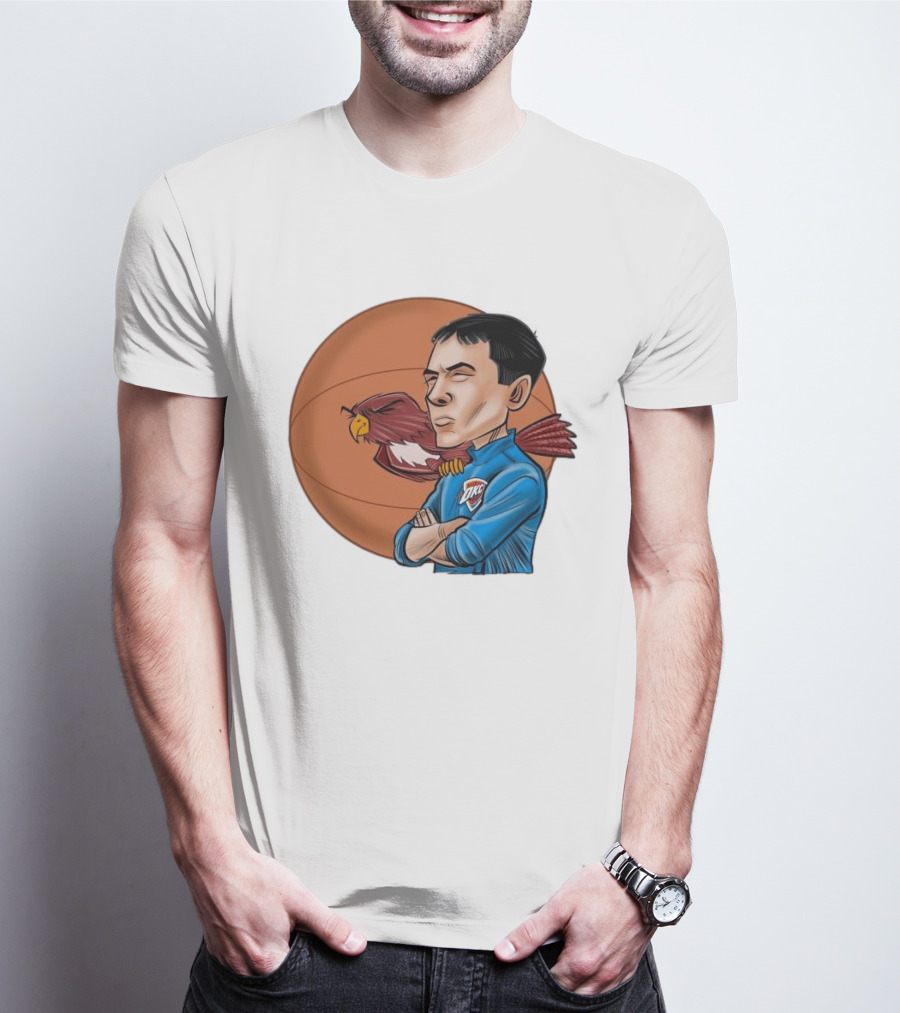 Mark Daigneault OKC Thunder Red-Tailed Hawk Eyes Basketball T-Shirt