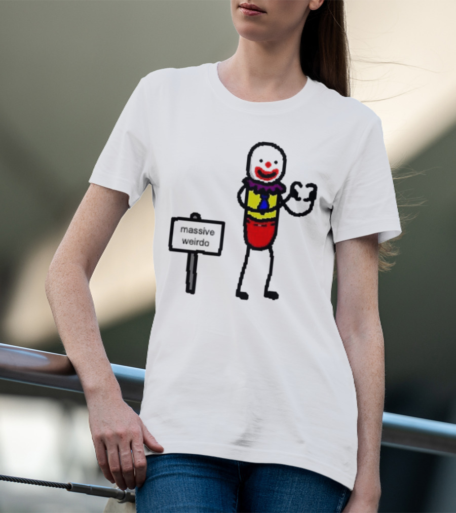 Gregg Doyel Massive Weirdo Clown Drawing T-Shirt