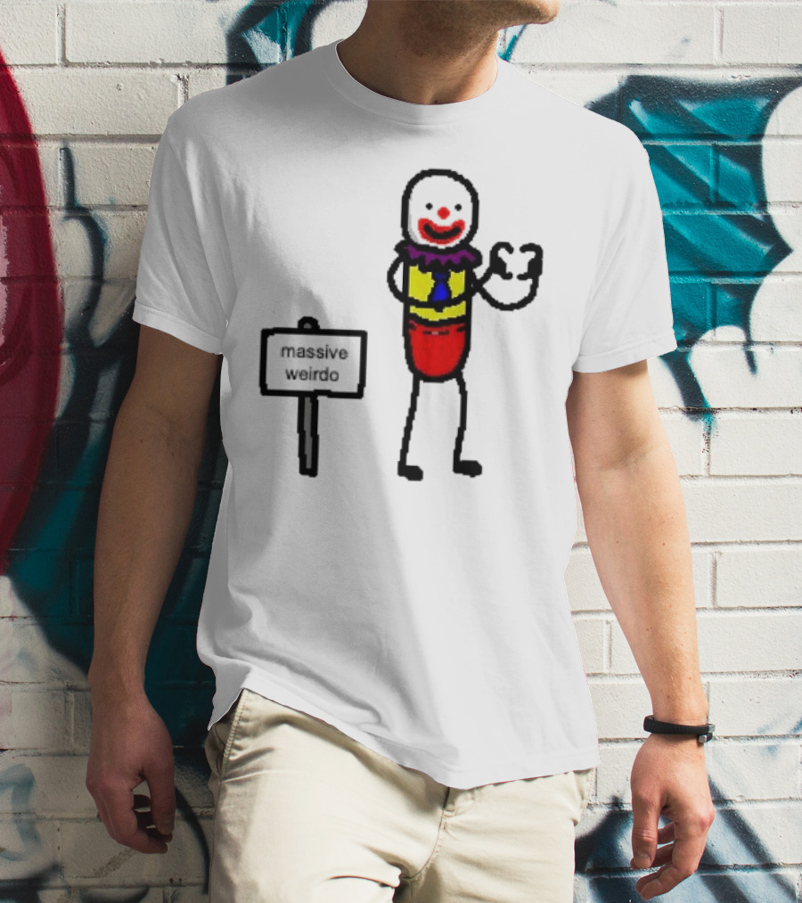 Gregg Doyel Massive Weirdo Clown Drawing T-Shirt