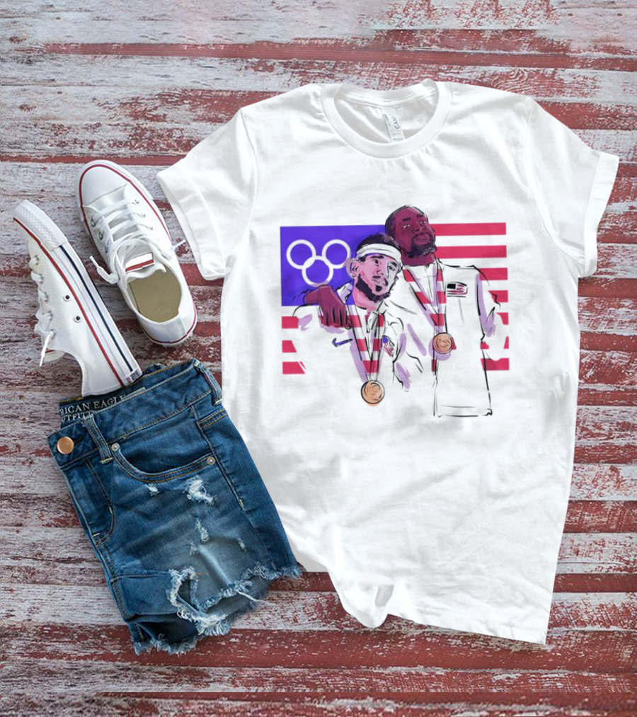 Run It Back Devin Booker Kevin Durant Phoenix Suns USA Olympics Medals T-Shirt