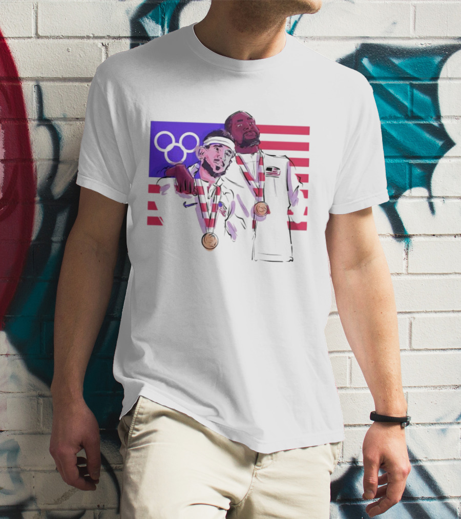 Run It Back Devin Booker Kevin Durant Phoenix Suns USA Olympics Medals T-Shirt
