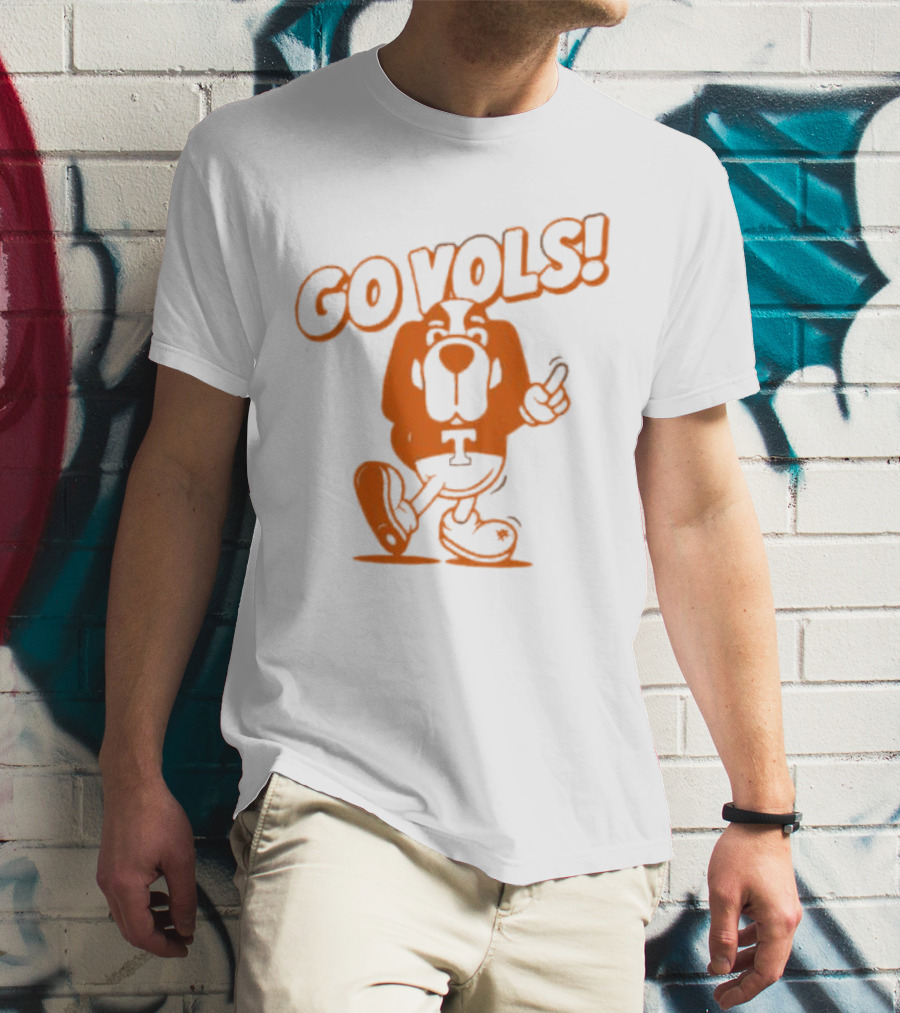 Smokey Tennessee Go Vols Mascot With Orange Dog And T T-Shirt