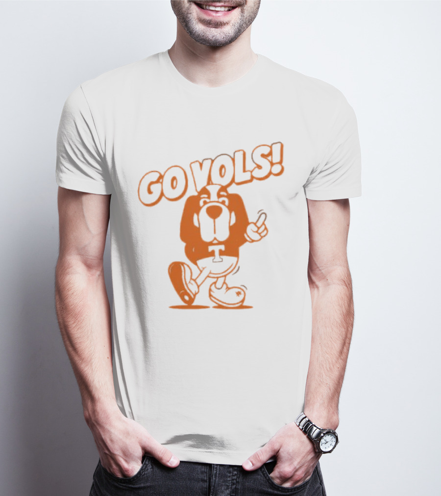 Smokey Tennessee Go Vols Mascot With Orange Dog And T T-Shirt