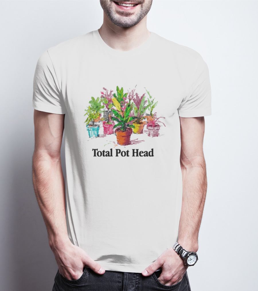 Total Pot Head Colorful Potted Plants T-Shirt