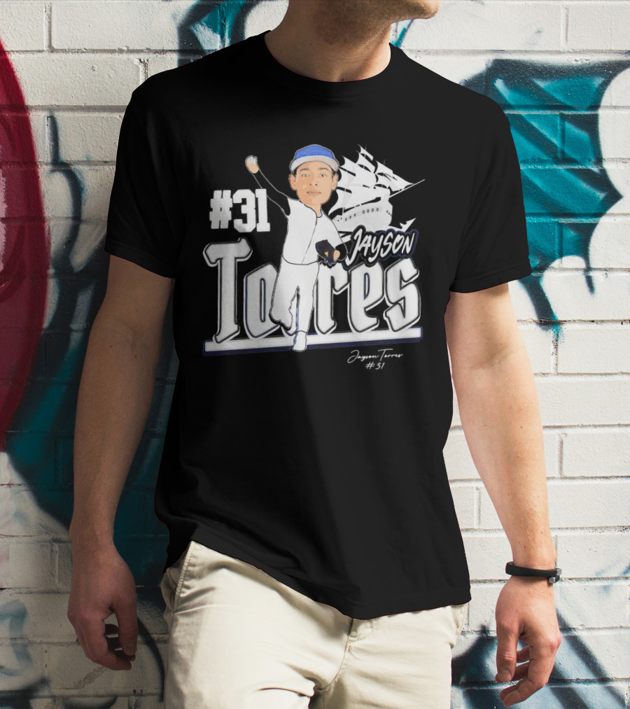 Jayson Torres #31 Seton Hall Pirates Baseball Signature T-Shirt