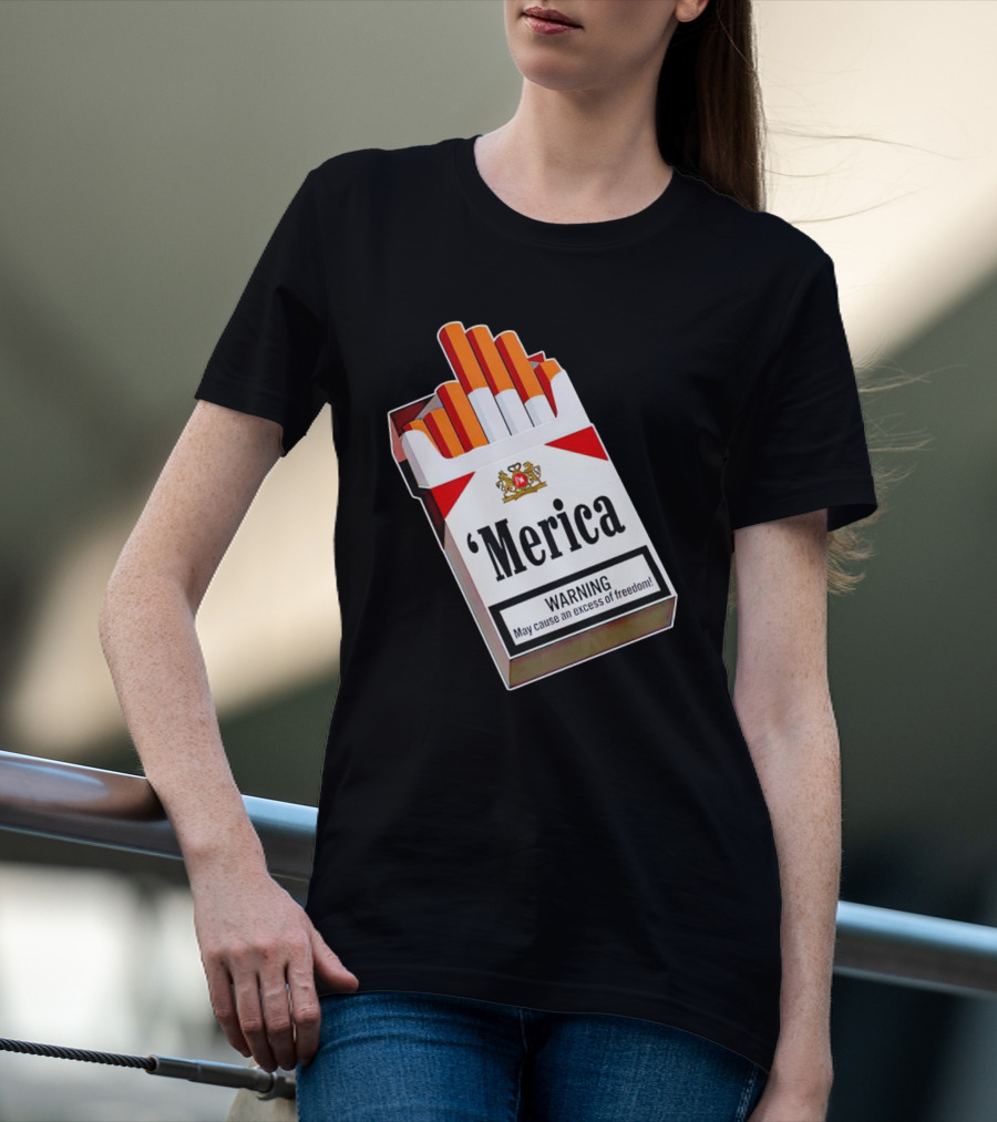 Merica Marlboro Warning Excess Of Freedom T-Shirt