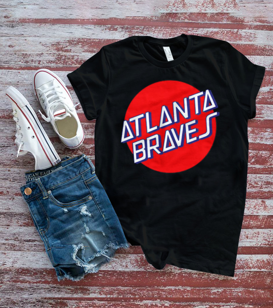 Matt Olson Santa Cruz Skateboards Atlanta Braves Logo Red Circle T-Shirt