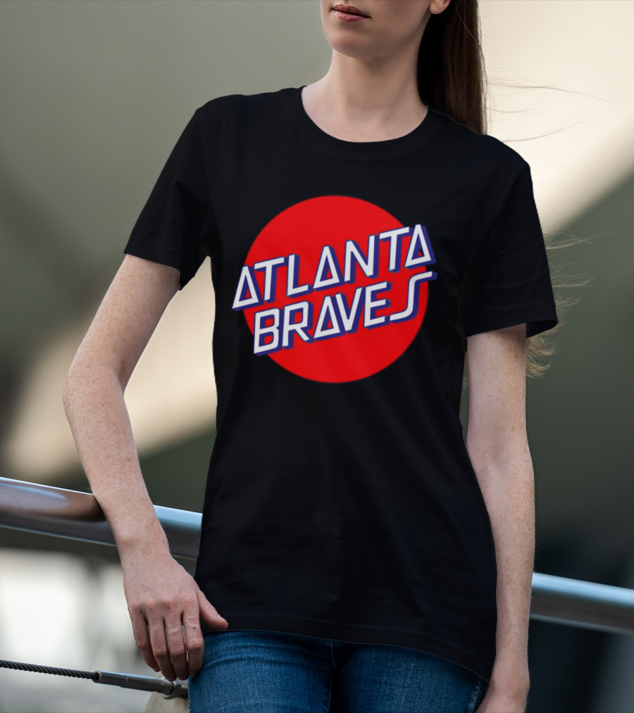 Matt Olson Santa Cruz Skateboards Atlanta Braves Logo Red Circle T-Shirt