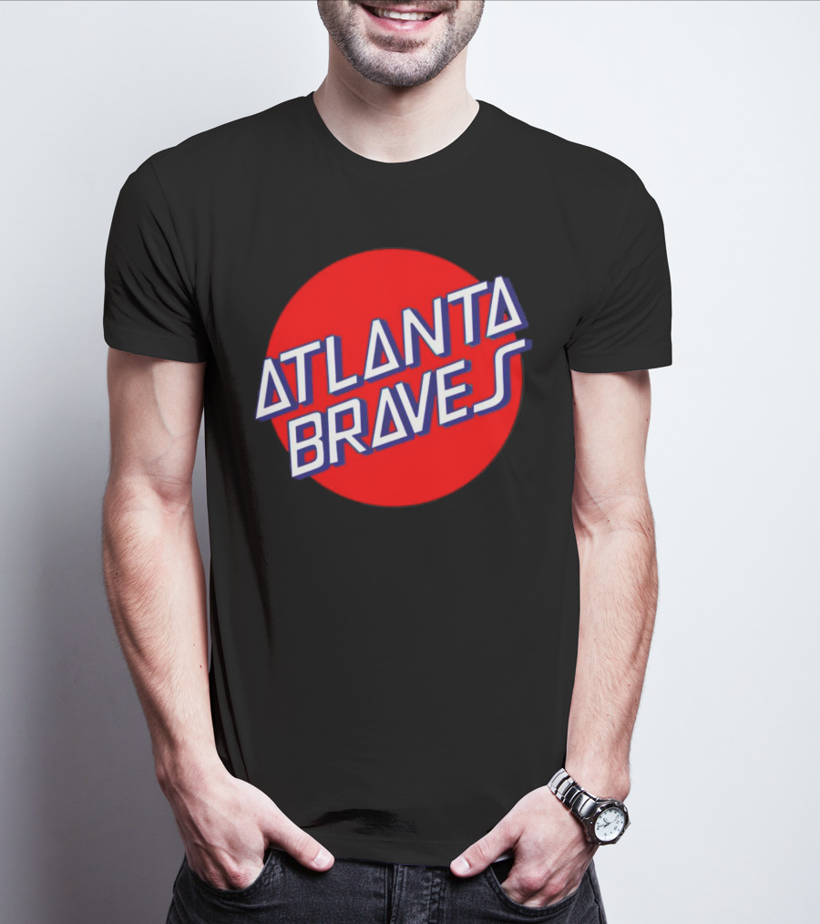Matt Olson Santa Cruz Skateboards Atlanta Braves Logo Red Circle T-Shirt