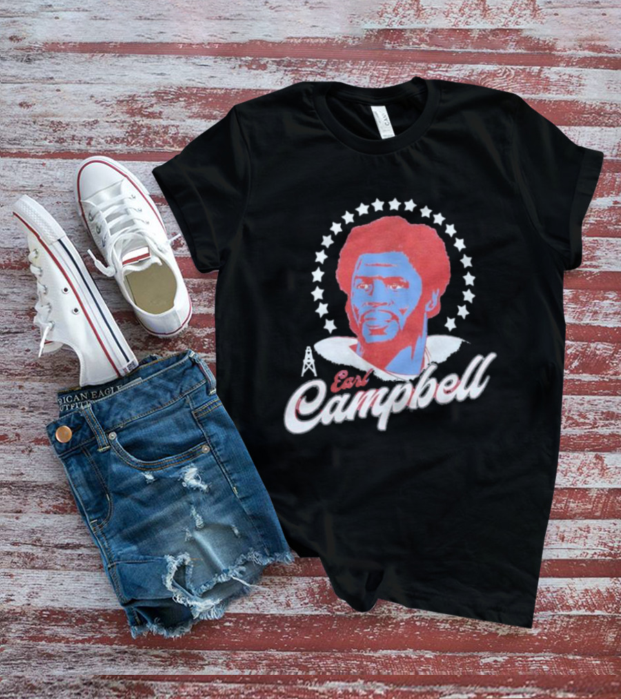 Earl Campbell Houston Oilers Retro Football Icon Stars T-Shirt