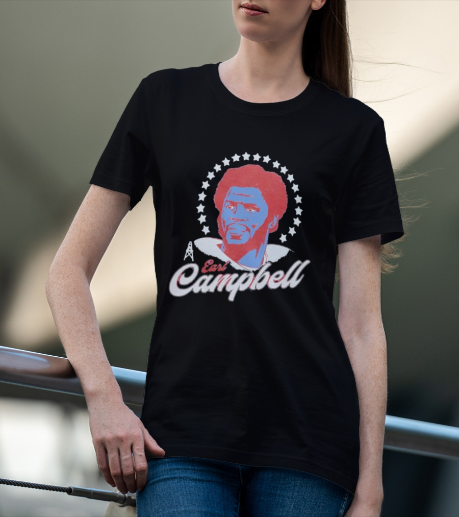 Earl Campbell Houston Oilers Retro Football Icon Stars T-Shirt