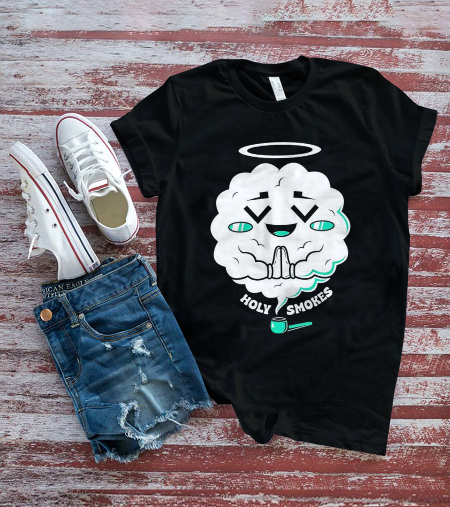 Holy Smokes Cloud With Halo And Pipe T-Shirt