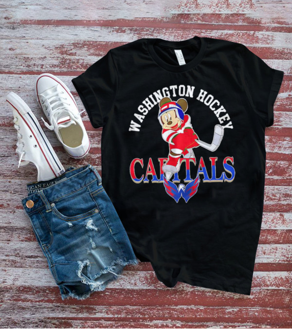 Washington Capitals Mickey Mouse Hockey Player T-Shirt