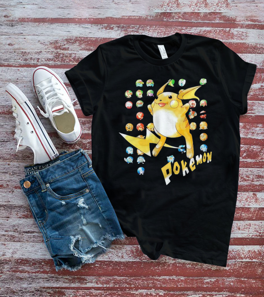 Pokemon Pikachu And Classic Characters Collection T-Shirt