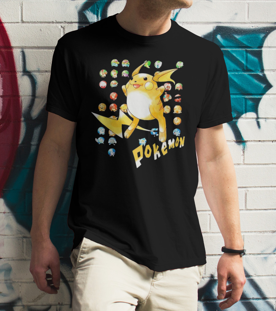 Pokemon Pikachu And Classic Characters Collection T-Shirt