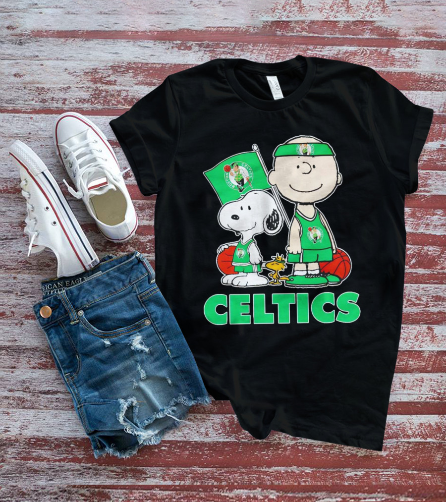 Celtics Snoopy And Charlie Brown Basketball Team Spirit T-Shirt