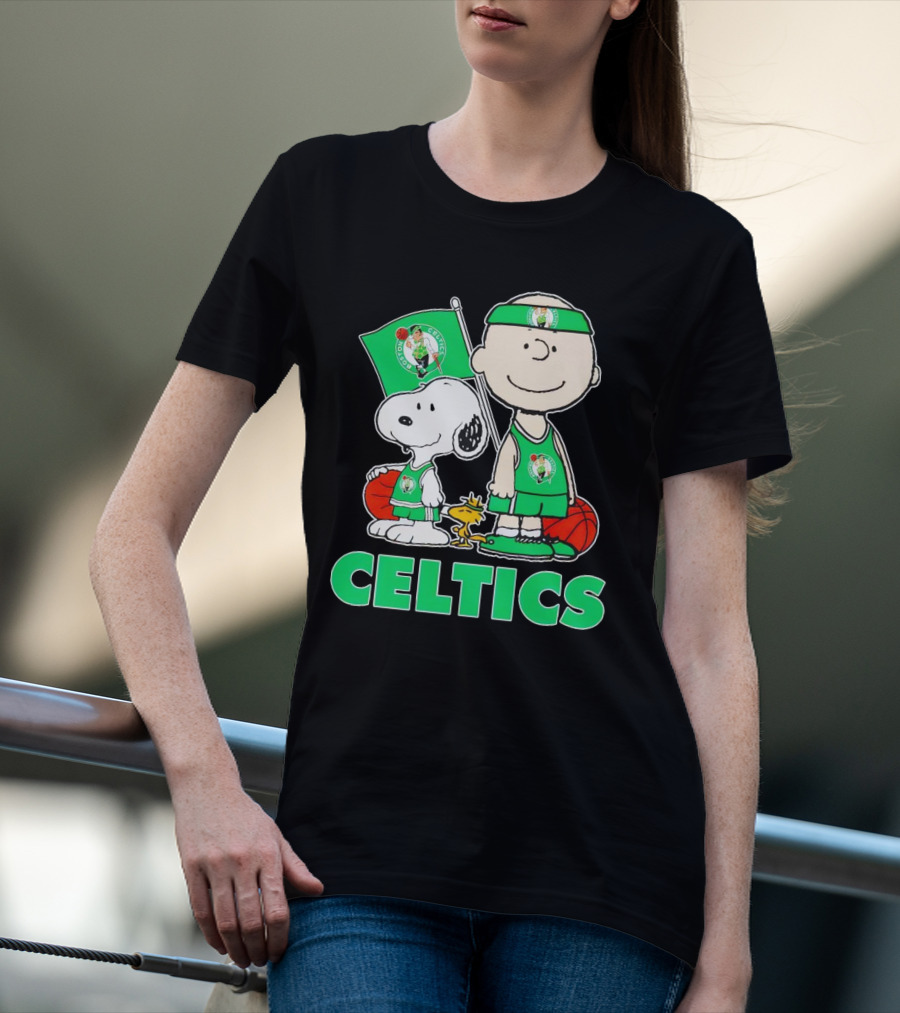Celtics Snoopy And Charlie Brown Basketball Team Spirit T-Shirt