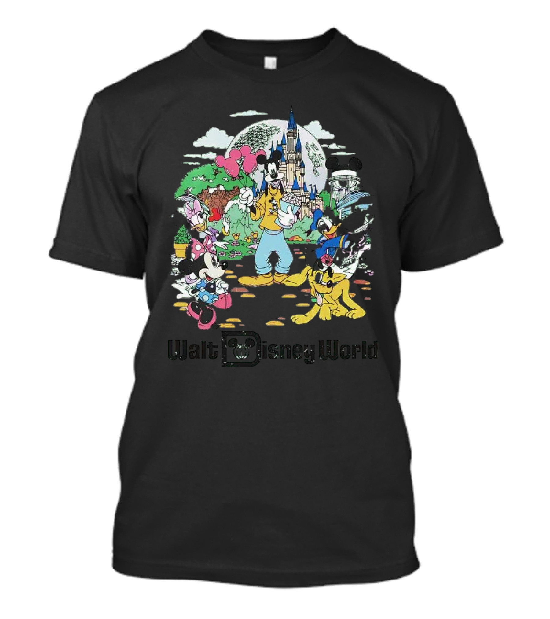 Walt Disney World Mickey Mouse And Friends In Front Of Castle T-Shirt