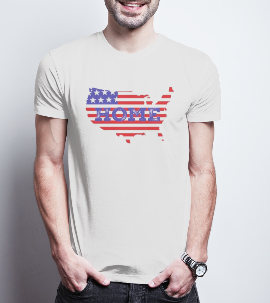 USA Map Flag Home T-Shirt