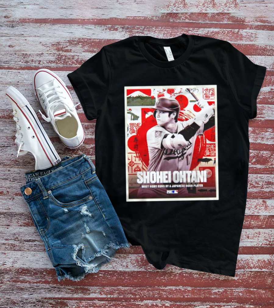 Shohei Ohtani Los Angeles Baseball Icon Most Home Runs By A Japanese Born Player Japan T-Shirt