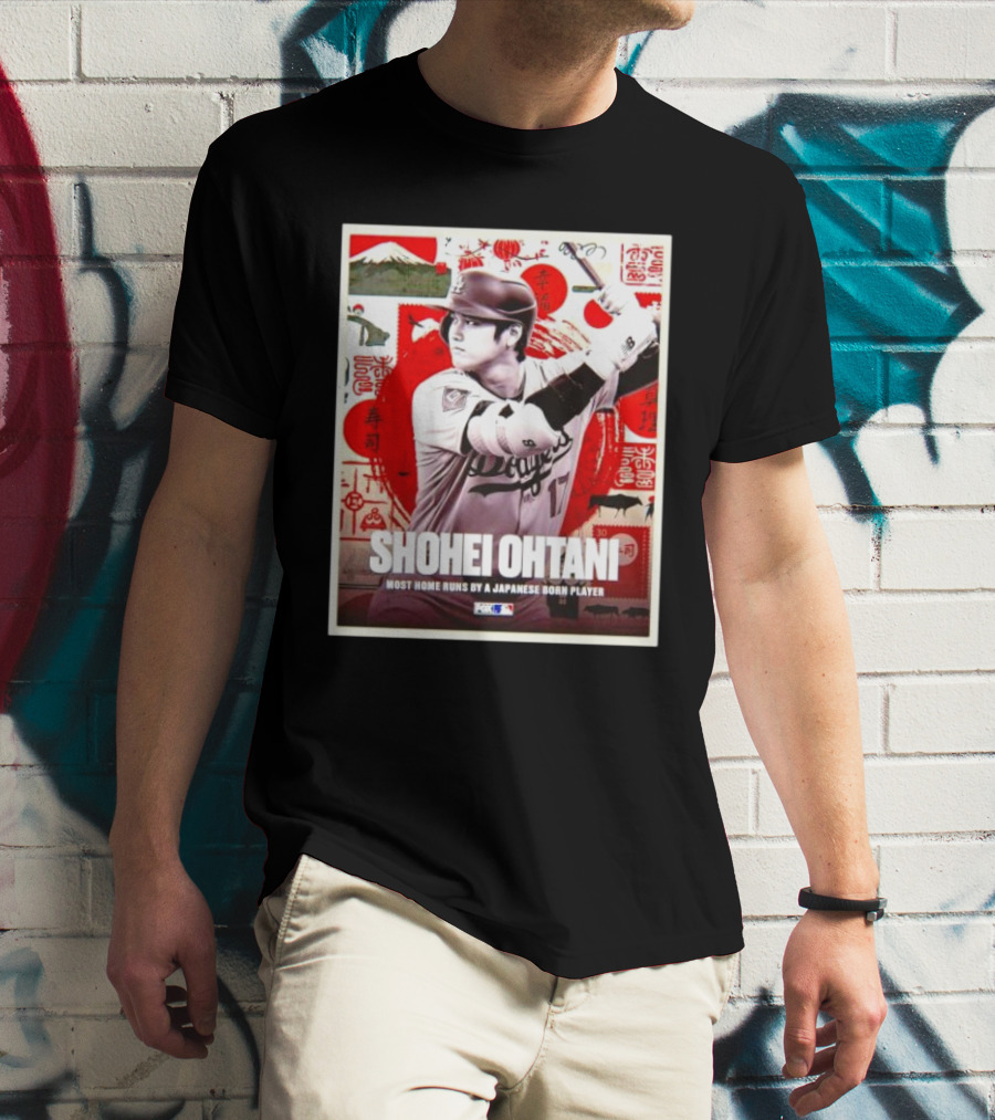 Shohei Ohtani Los Angeles Baseball Icon Most Home Runs By A Japanese Born Player Japan T-Shirt