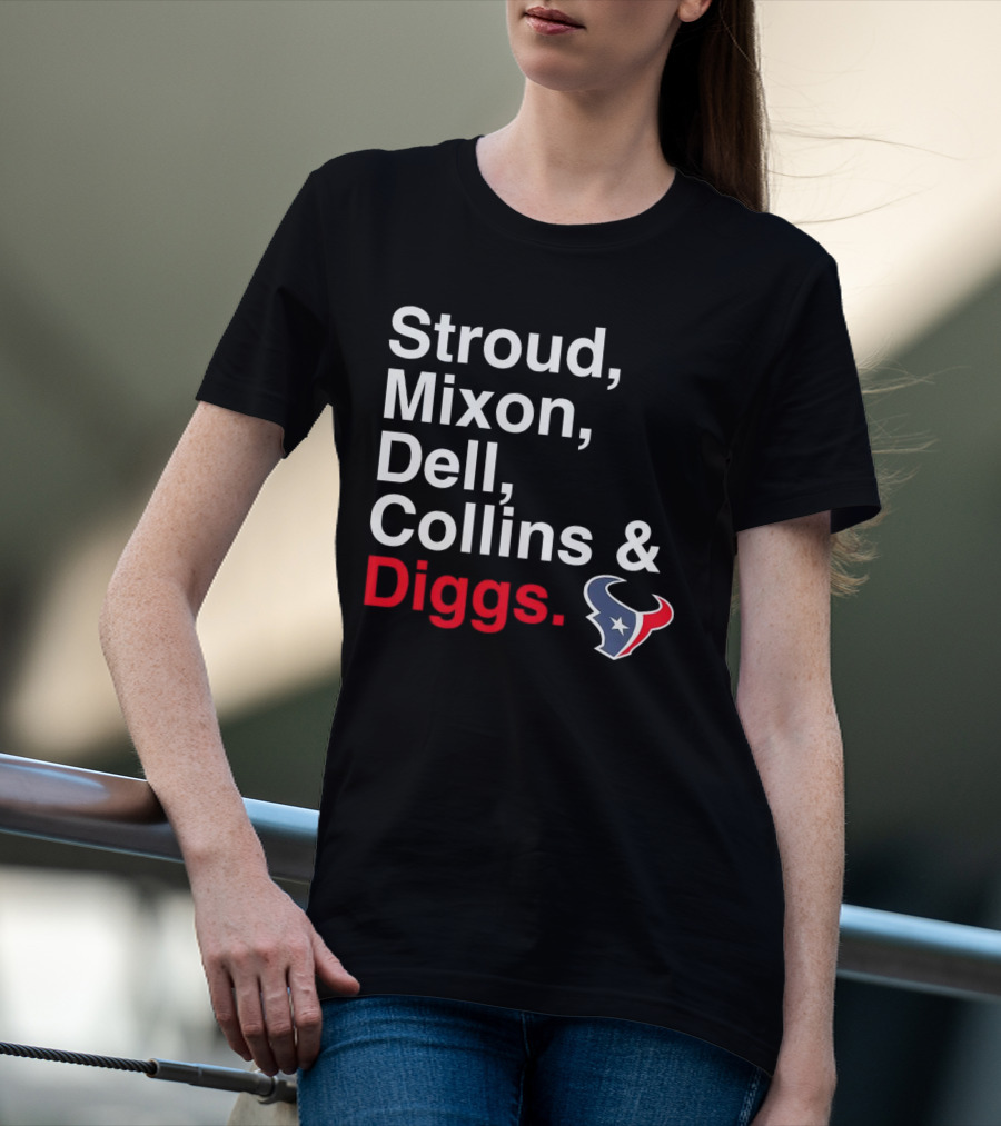 Houston Texans Stroud Mixon Dell Collins Diggs T-Shirt