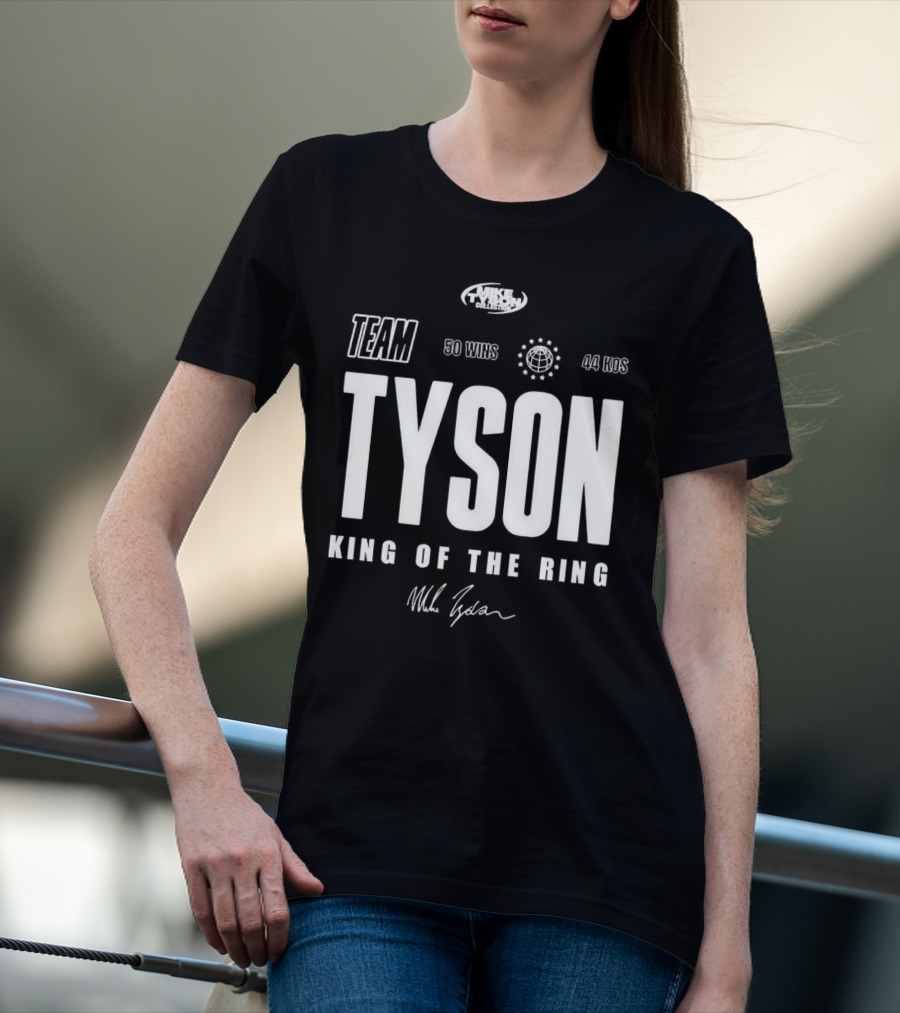 Mike Tyson Collection Team Tyson 50 Wins 44 KOs King Of The Ring T-Shirt