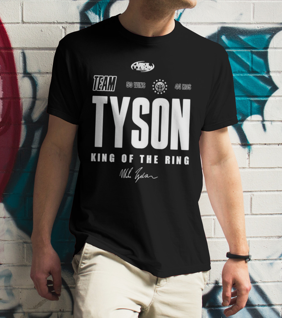 Mike Tyson Collection Team Tyson 50 Wins 44 KOs King Of The Ring T-Shirt