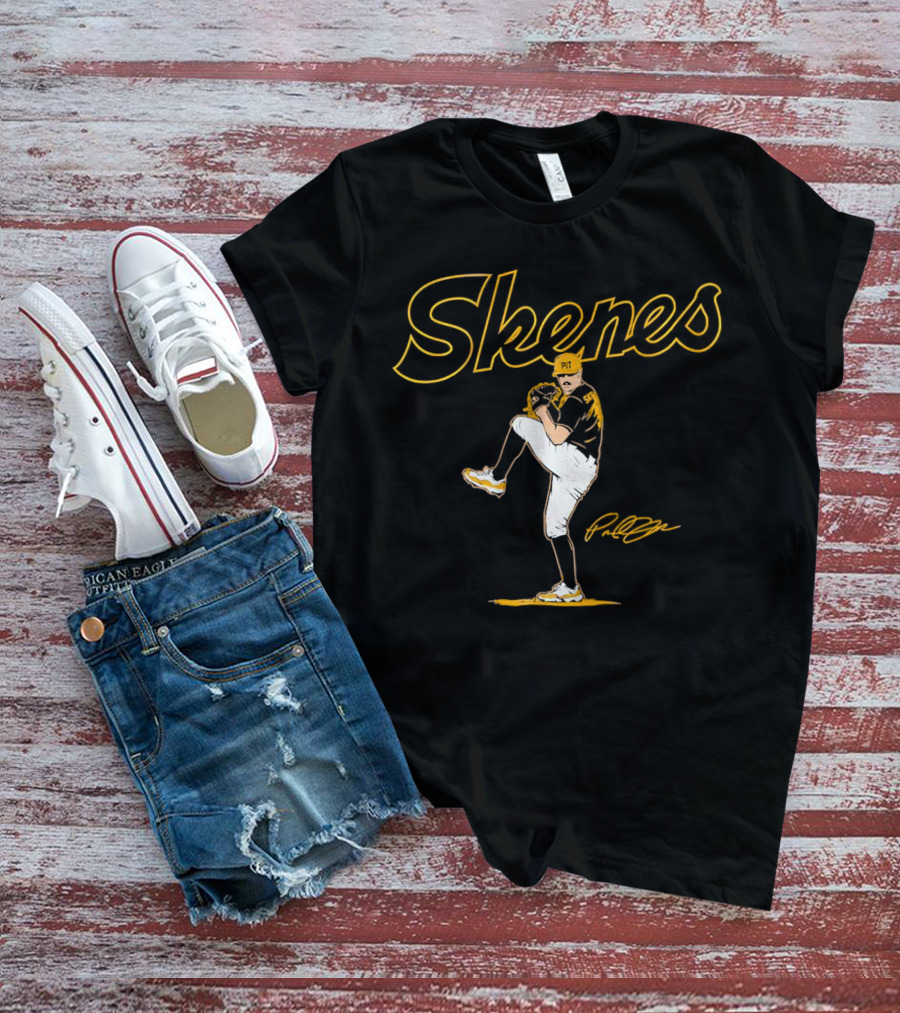 Skenes Paul Pittsburgh PIT Ace Pose Signature T-Shirt