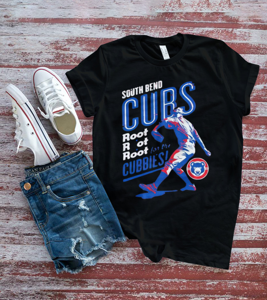 South Bend Cubs Root Root Root For The Cubbies Baseball Pitcher T-Shirt