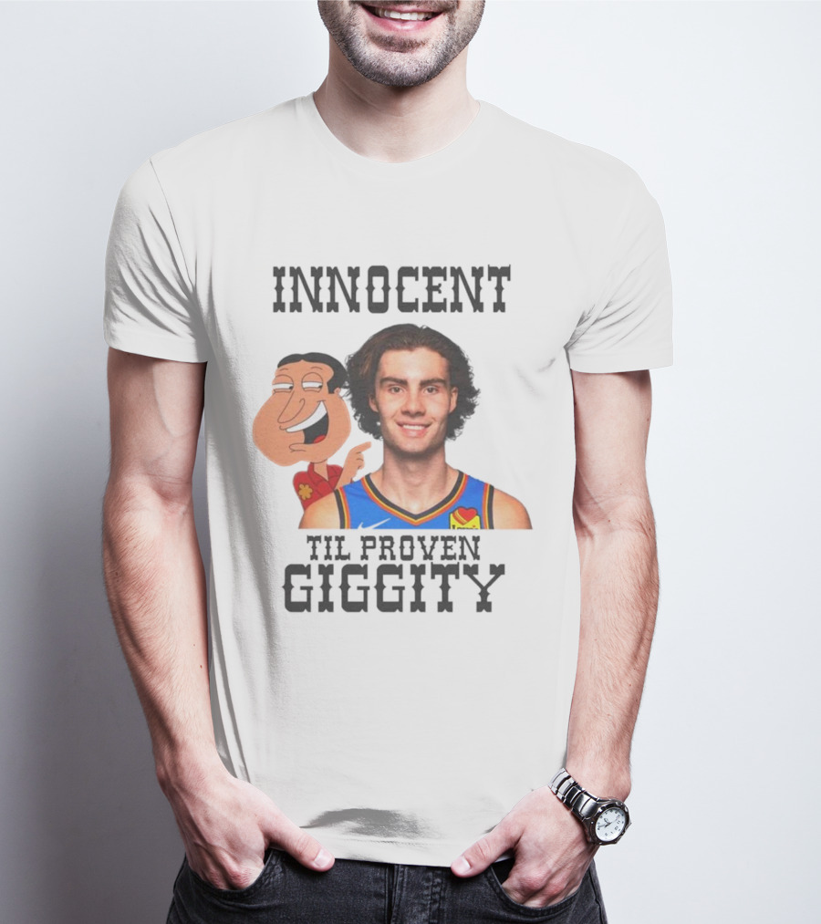 Innocent Til Proven Giggity Sports Jersey Family Guy Fusion T-Shirt