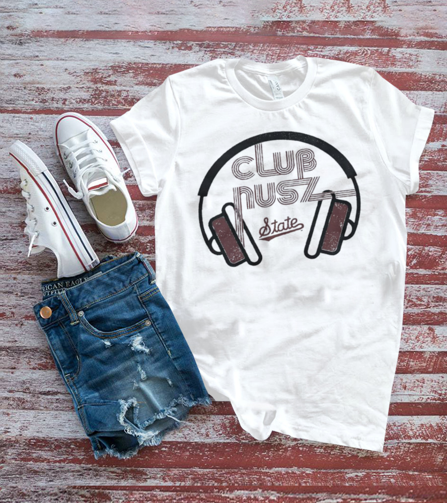 Mississippi State Club Nusz Headphones State T-Shirt
