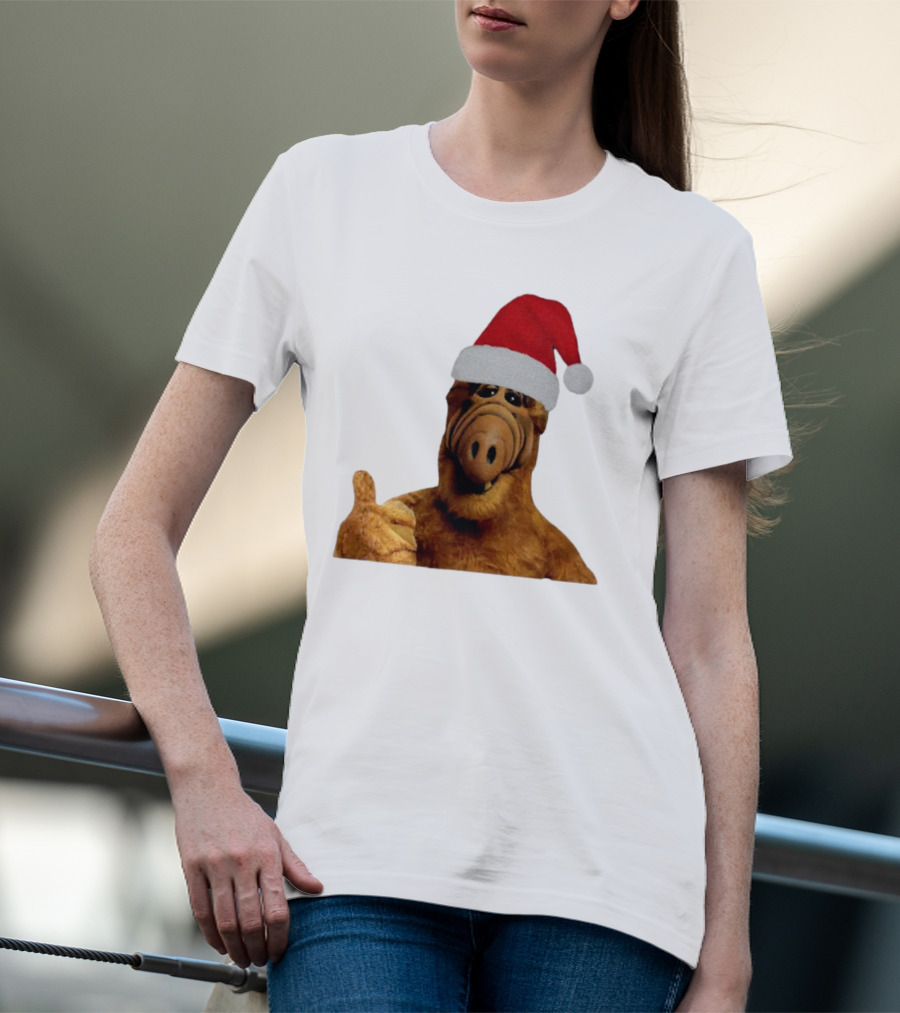 Alf Wearing Santa Hat Christmas Holiday T-Shirt