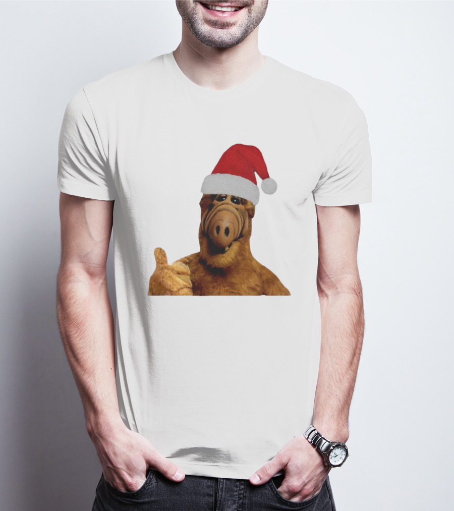 Alf Wearing Santa Hat Christmas Holiday T-Shirt
